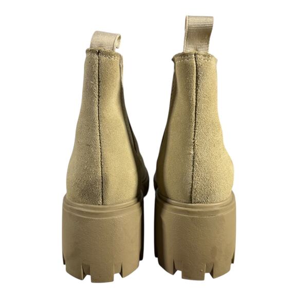 Steve Madden Howler Lug Sole Chelsea Boots Tan Suede Women’s 8.5 Chunky Platform - Picture 5 of 8